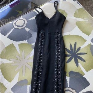 Fashion nova MIDI see through slit dresses